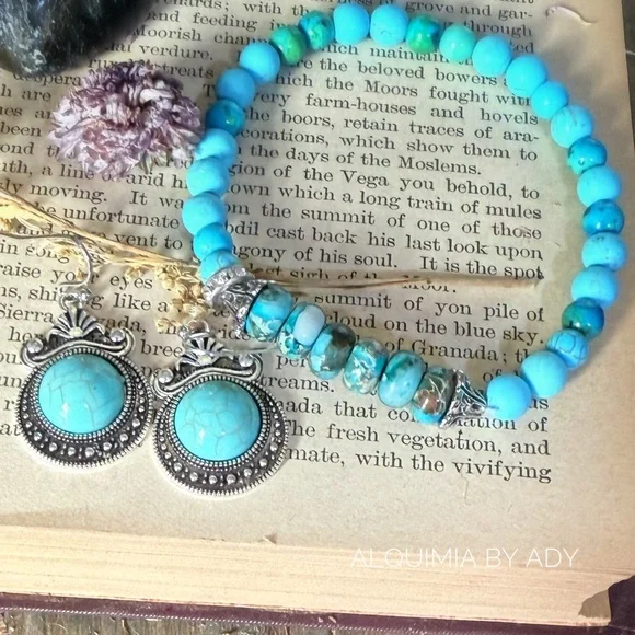 Sacred Stones  – LARIMAR gold  Bracelet - Picture 7 of 7